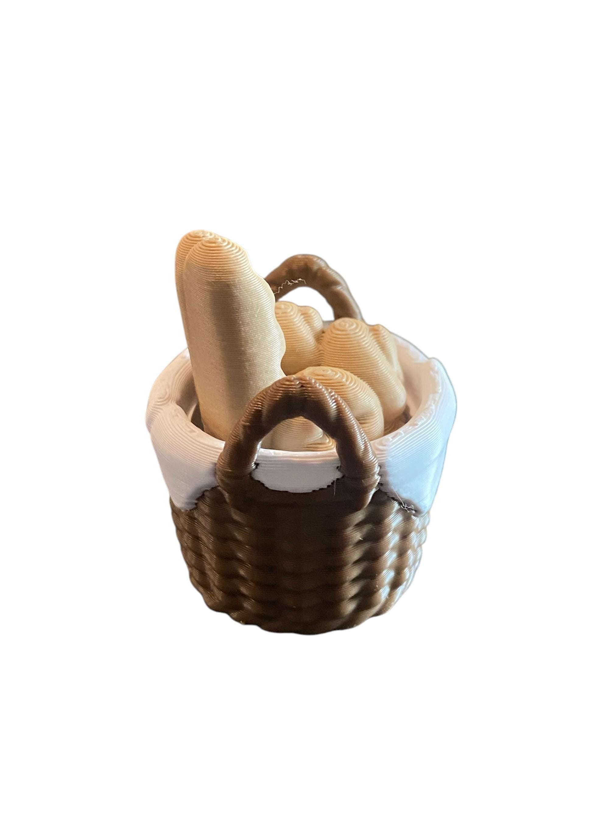 Bread Basket Fidget Clicker Keychain | 3D Printed Sensory Toy | Cottagecore Gift