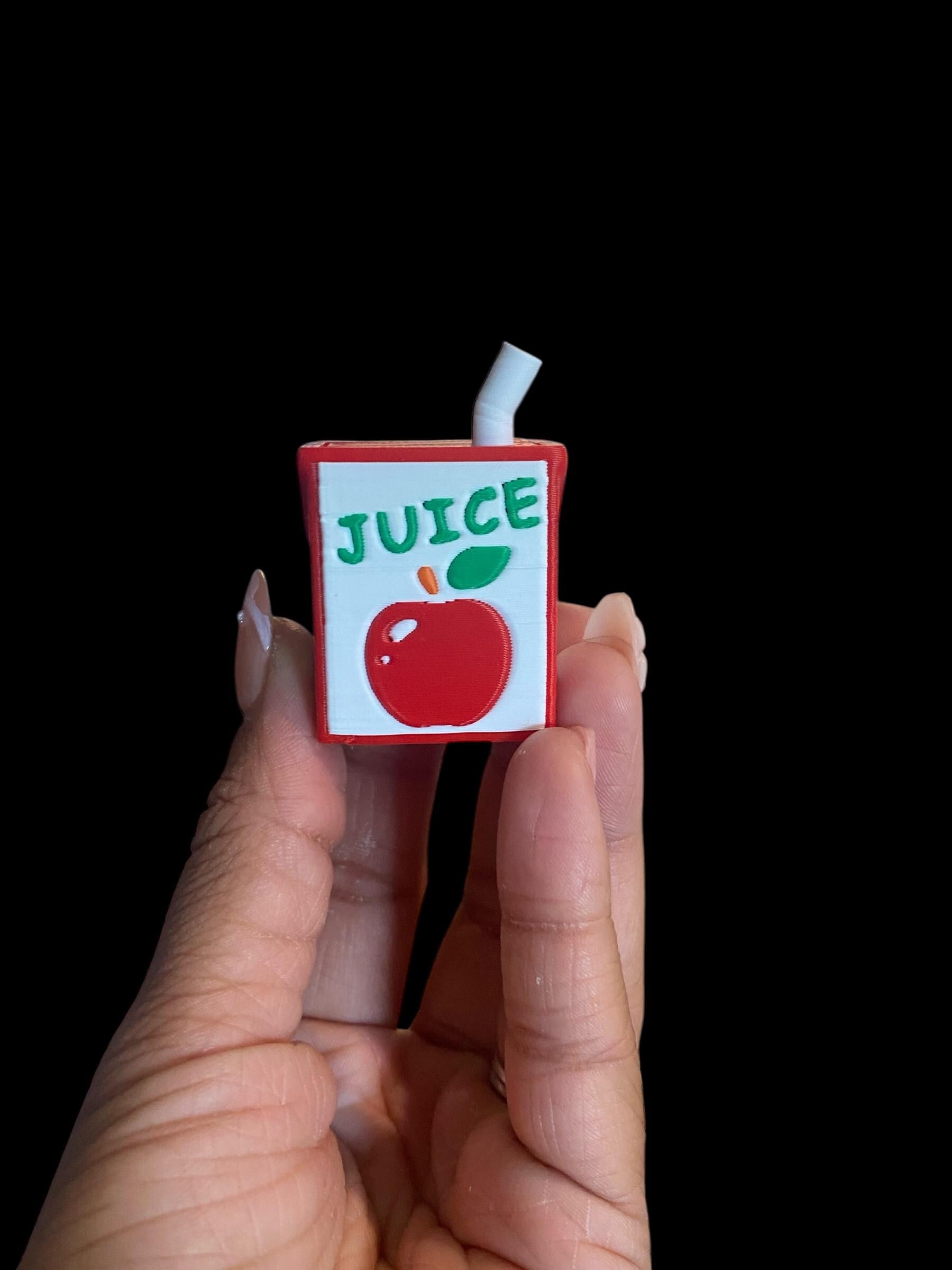 Apple & Orange Juice Box  Fidget Clicker | 3D Printed Sensory Toy | Kawaii Dessert Gift