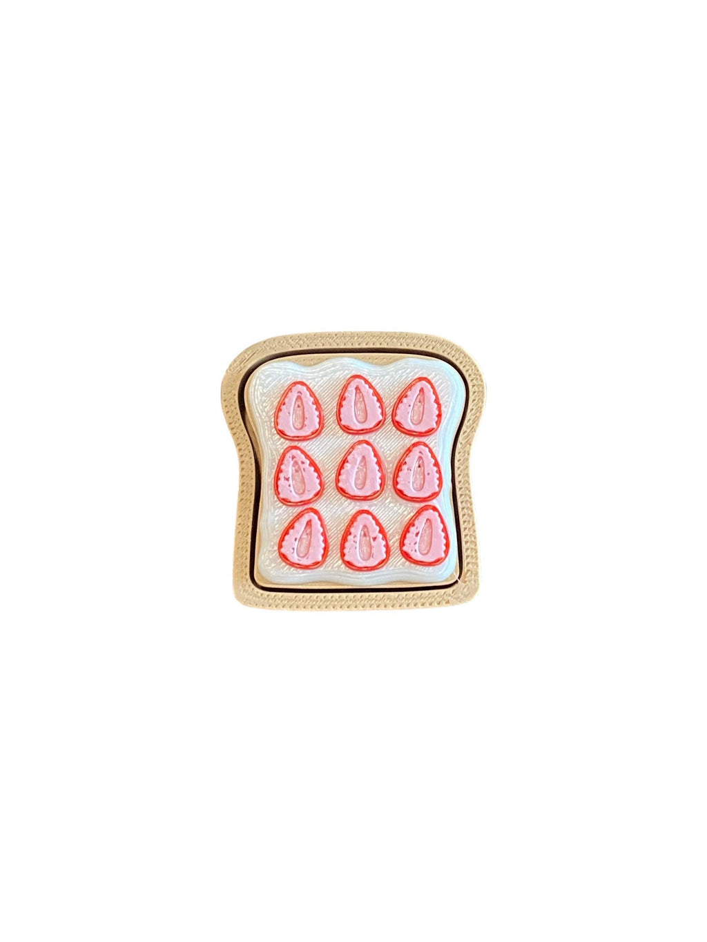 Breakfast Toast Fidget Clicker Keychain | 3D Printed Sensory Toy | Foodie Gift