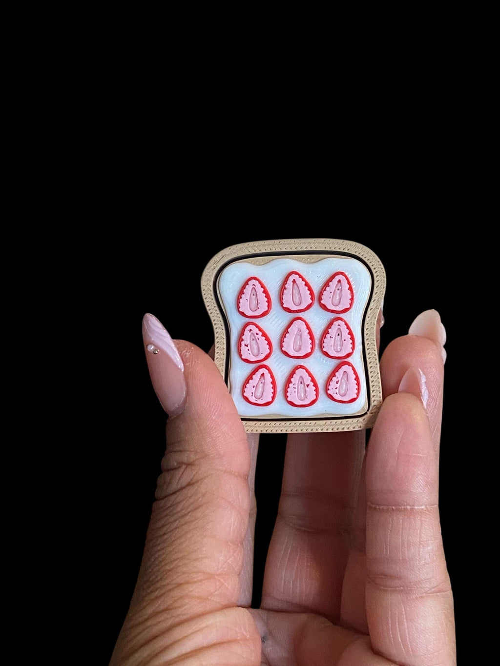 Breakfast Toast Fidget Clicker Keychain | 3D Printed Sensory Toy | Foodie Gift