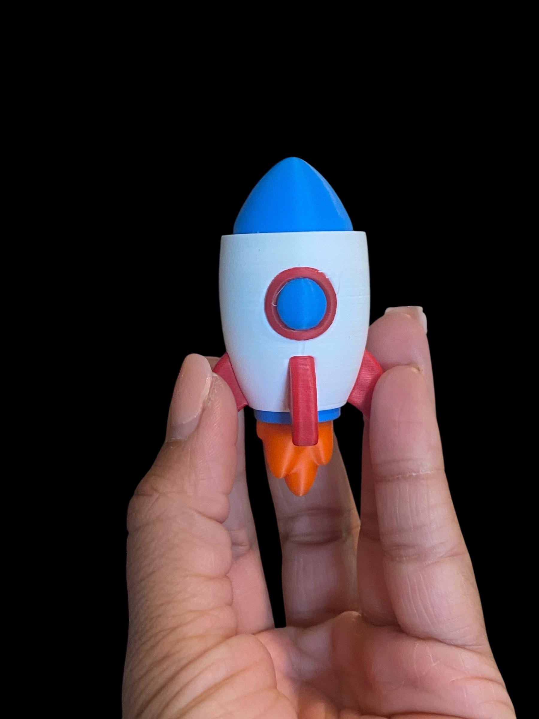 Spaceship Fidget Clicker Keychain | 3D Printed Sensory Toy | Space Lover Gift