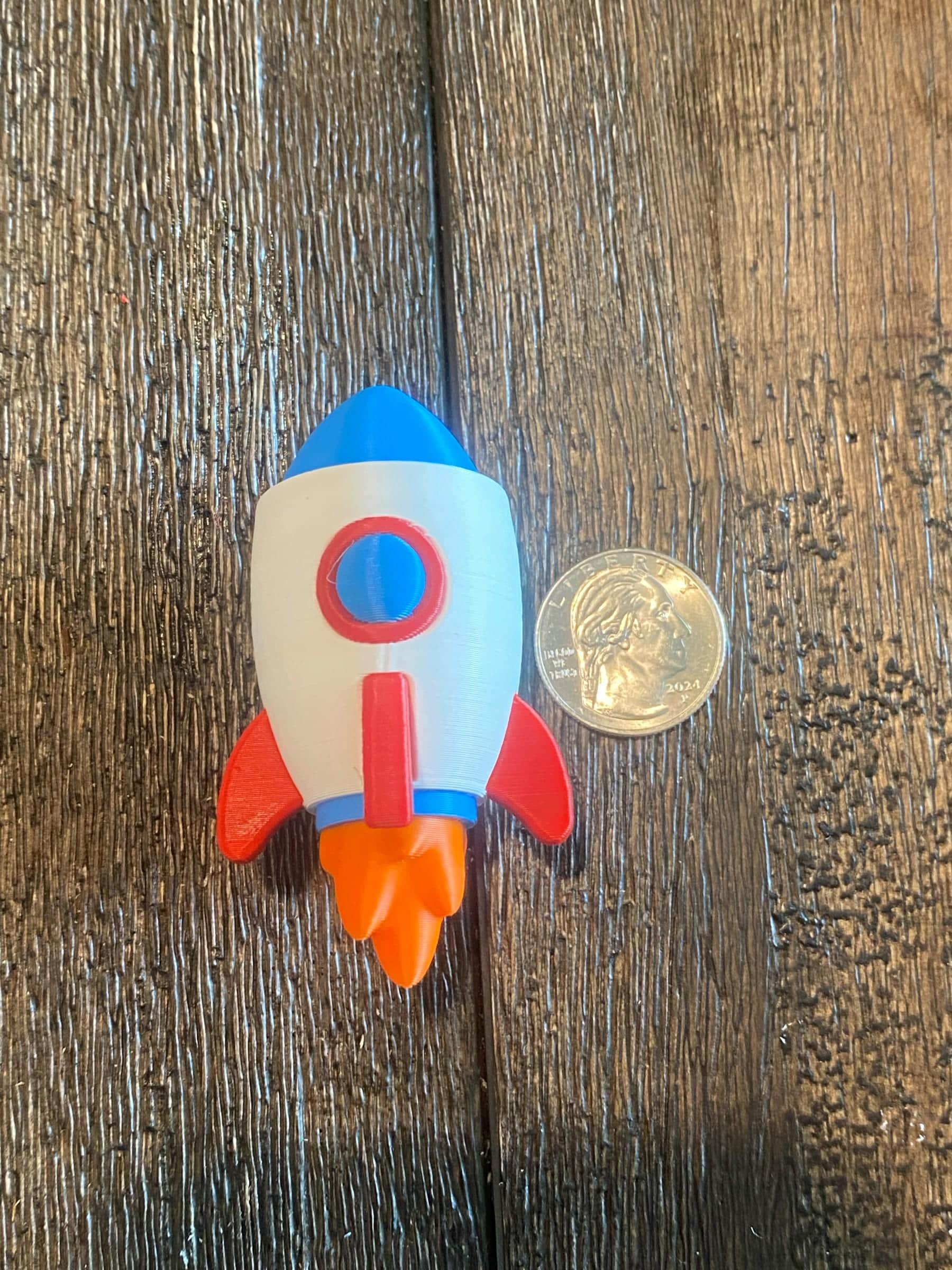 Spaceship Fidget Clicker Keychain | 3D Printed Sensory Toy | Space Lover Gift