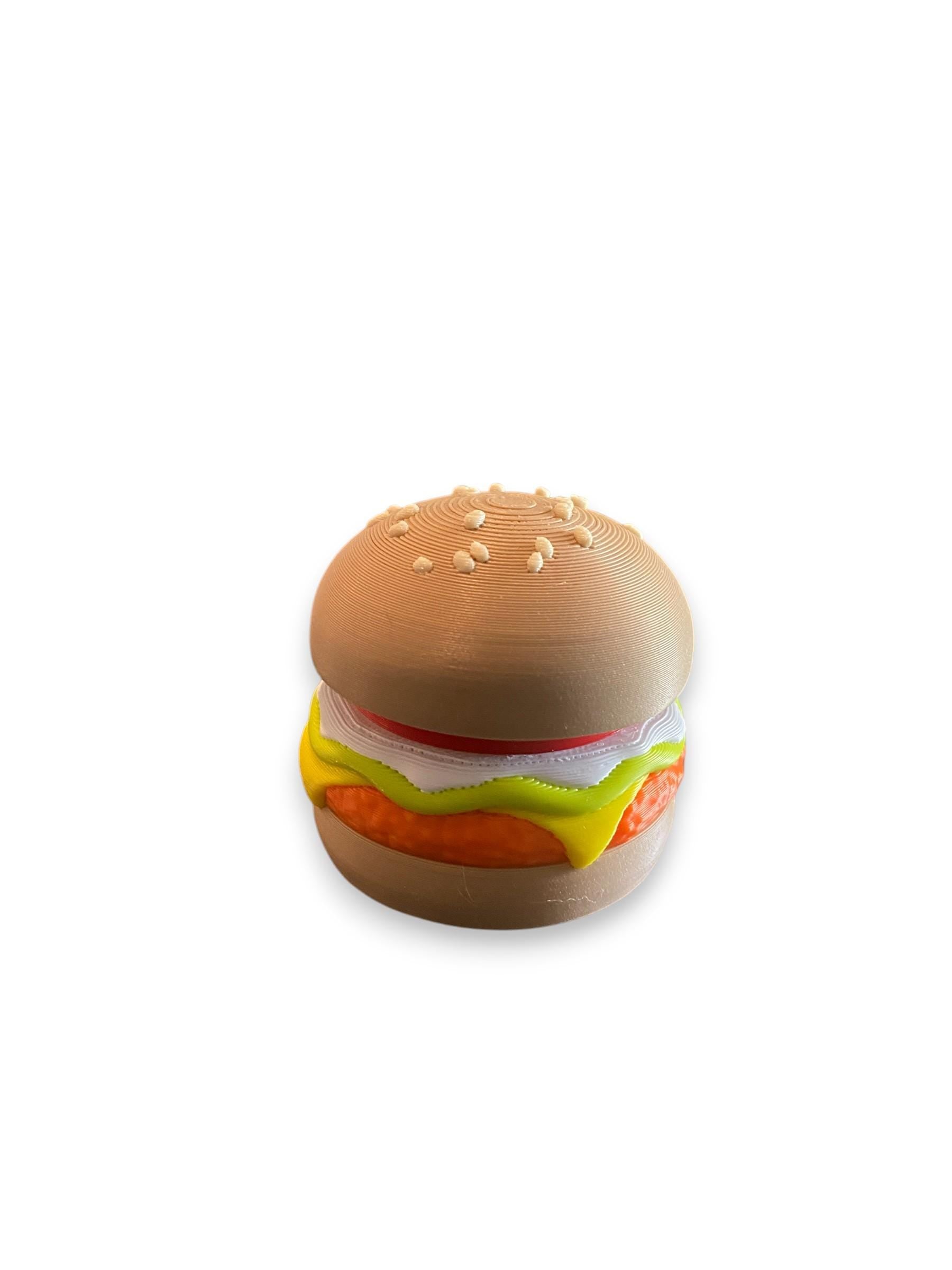 Spicy Chicken Sandwich Delux Fidget Clicker Keychain | 3D Printed Sensory Toy | Cottagecore Gift