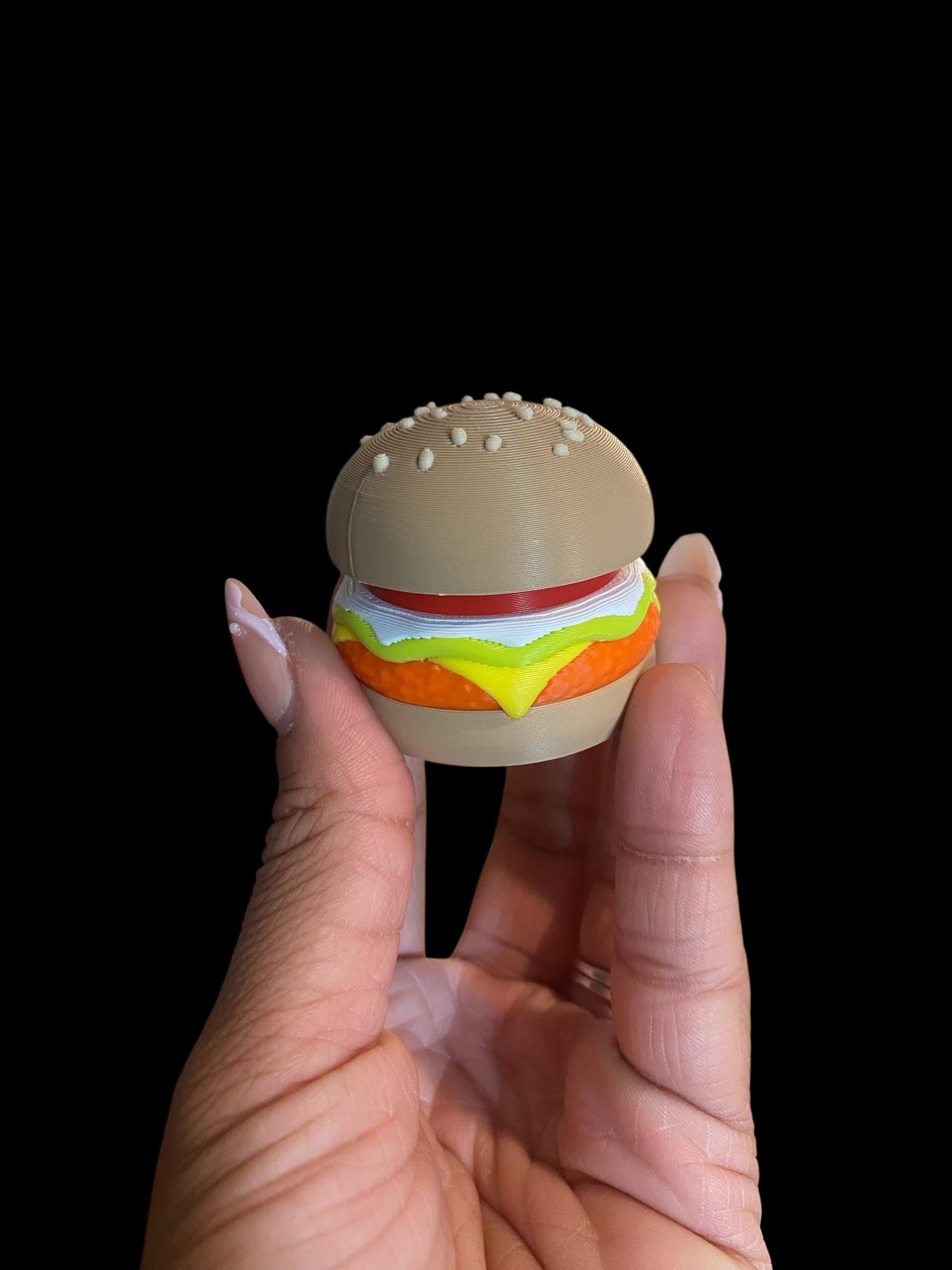 Spicy Chicken Sandwich Delux Fidget Clicker Keychain | 3D Printed Sensory Toy | Cottagecore Gift