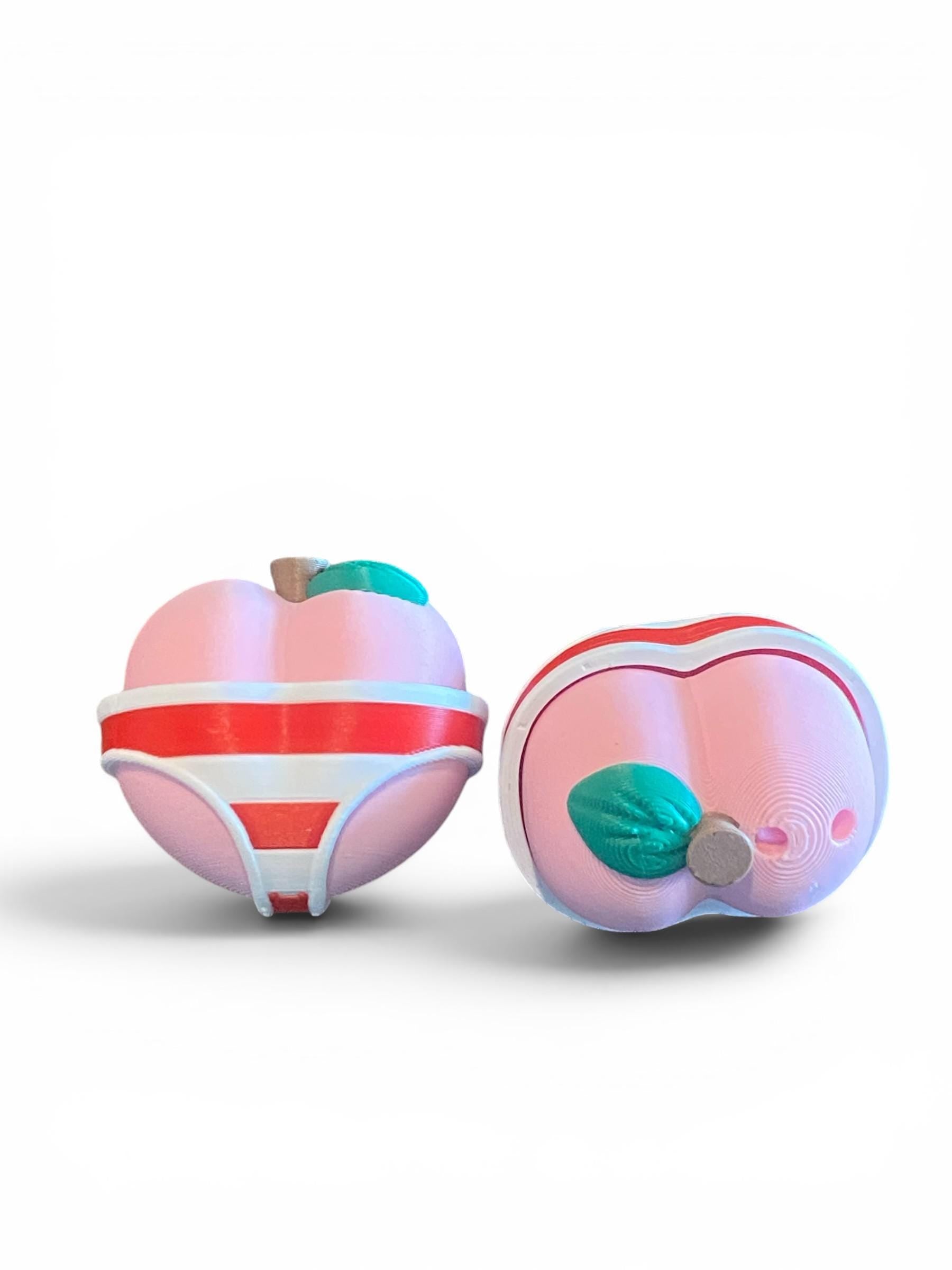 Summer Peach Fidget Clicker Keychain | 3D Printed Sensory Toy | Cute Fruit Gift