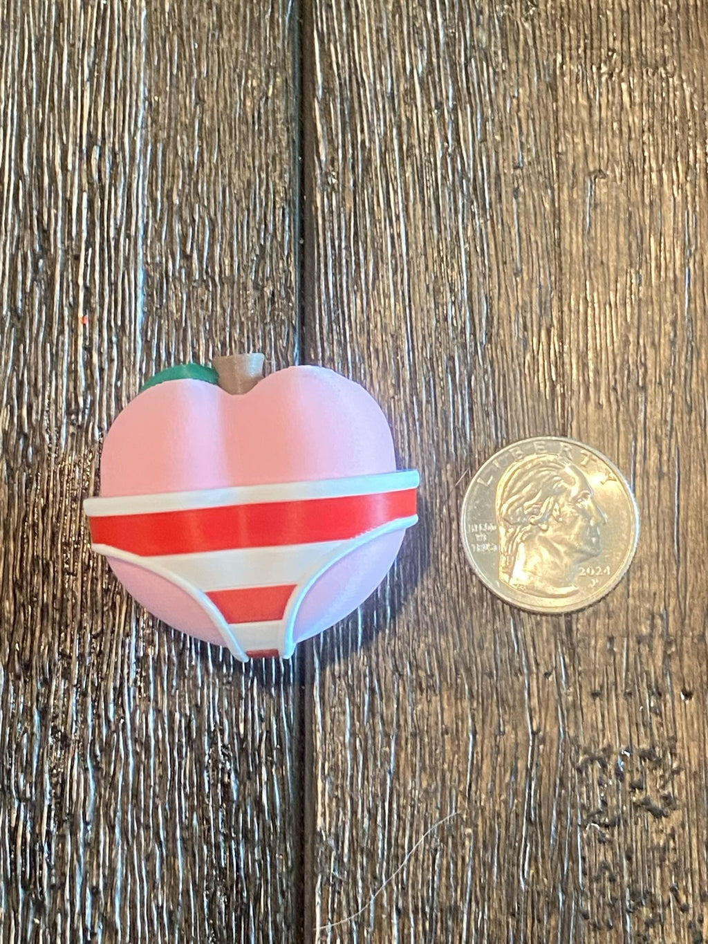 Summer Peach Fidget Clicker Keychain | 3D Printed Sensory Toy | Cute Fruit Gift
