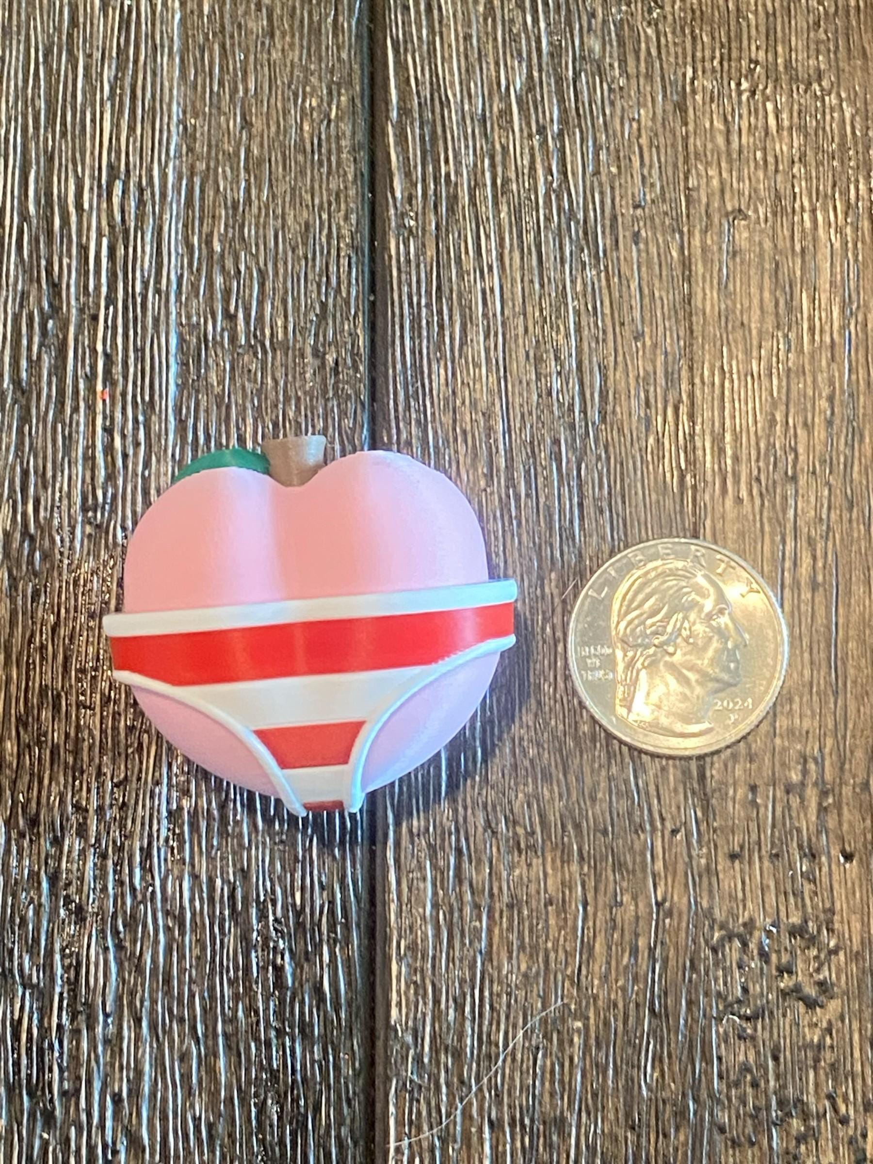 Summer Peach Fidget Clicker Keychain | 3D Printed Sensory Toy | Cute Fruit Gift