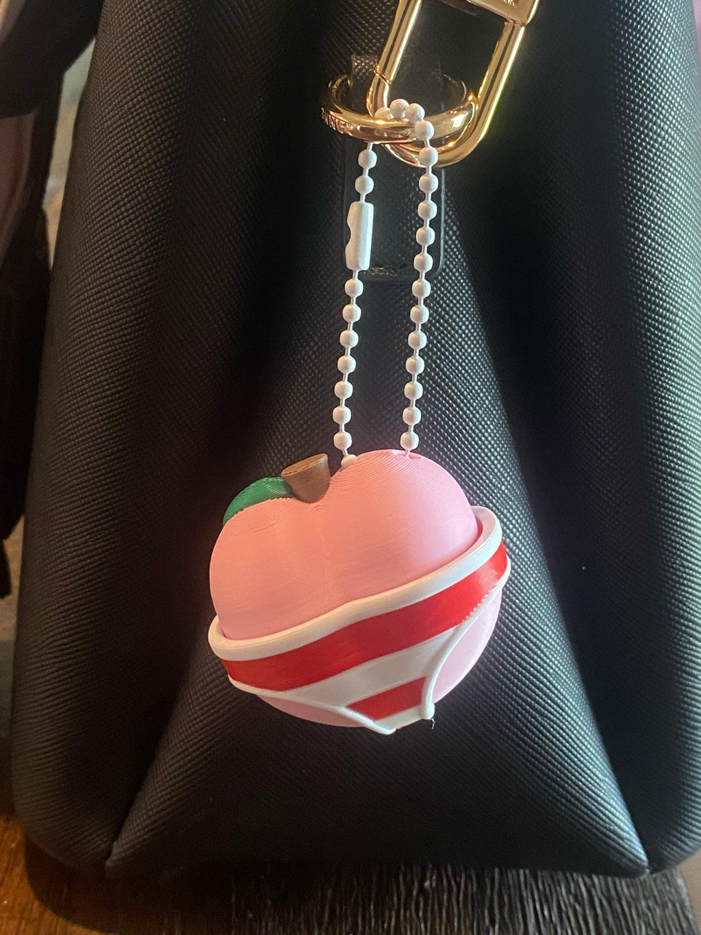 Summer Peach Fidget Clicker Keychain | 3D Printed Sensory Toy | Cute Fruit Gift