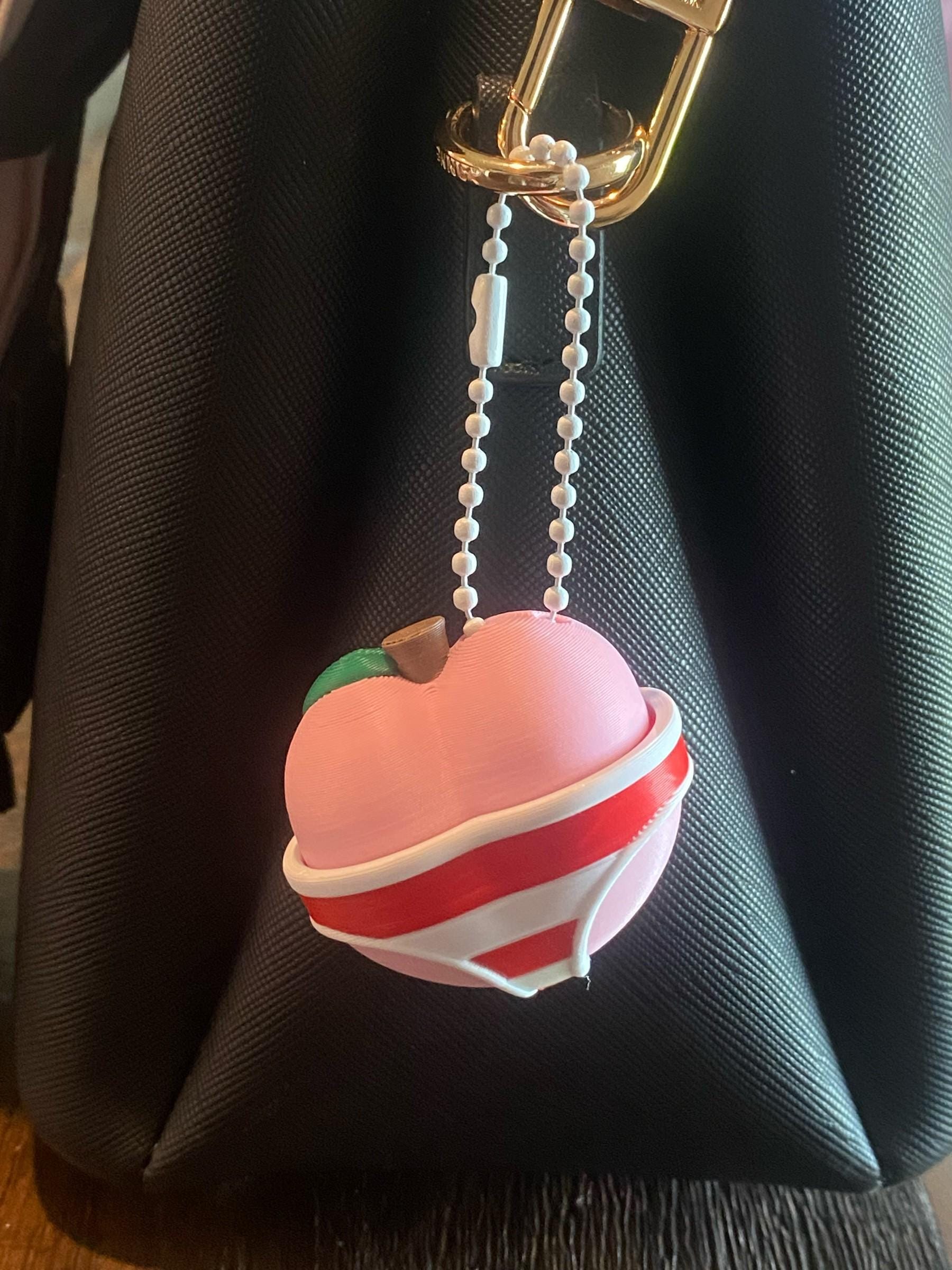 Summer Peach Fidget Clicker Keychain | 3D Printed Sensory Toy | Cute Fruit Gift