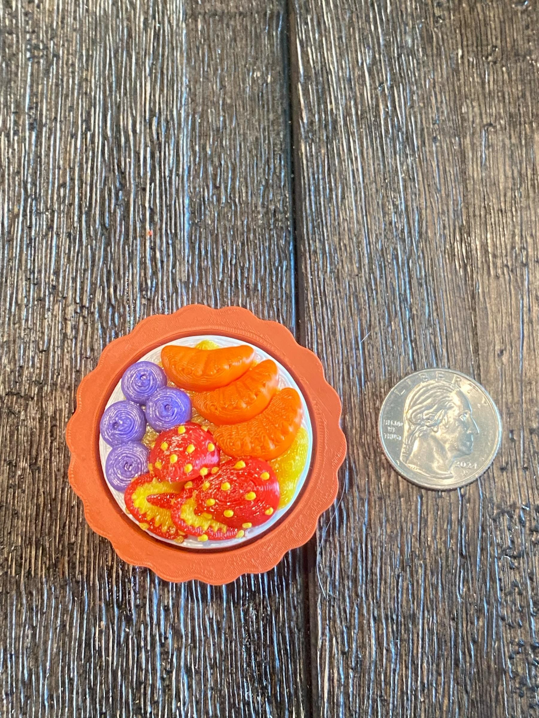 Fruit Cream Tart Fidget Clicker Keychain | 3D Printed Sensory Toy | Cute Fruit Gift