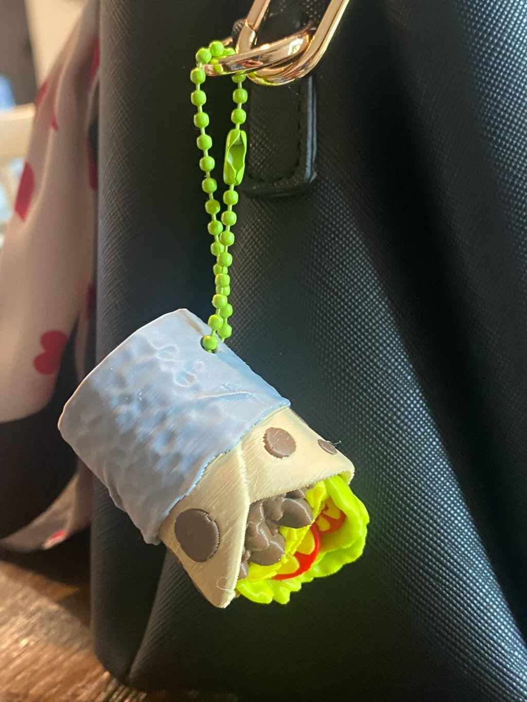 Burrito Fidget Clicker Keychain | 3D Printed Sensory Toy | Foodie Gift