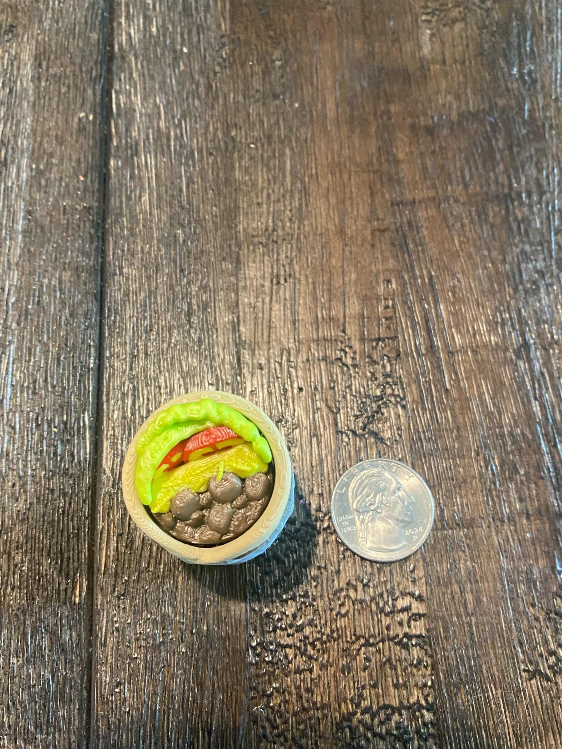 Burrito Fidget Clicker Keychain | 3D Printed Sensory Toy | Foodie Gift