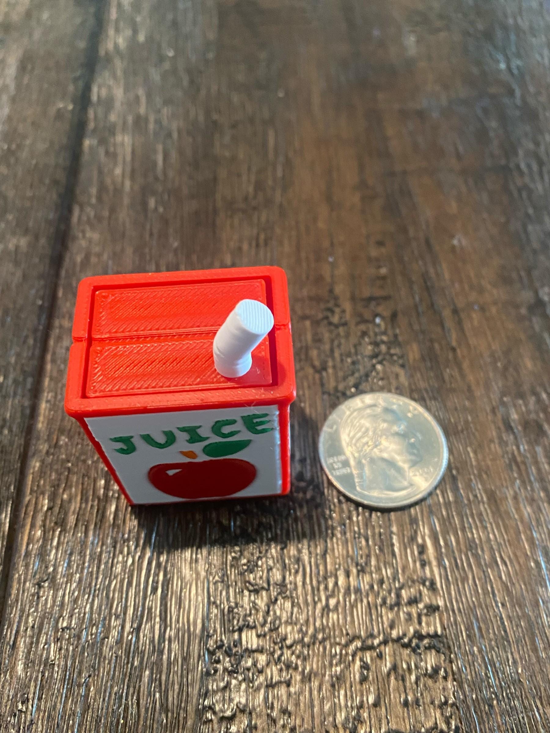 Apple & Orange Juice Box  Fidget Clicker | 3D Printed Sensory Toy | Kawaii Dessert Gift
