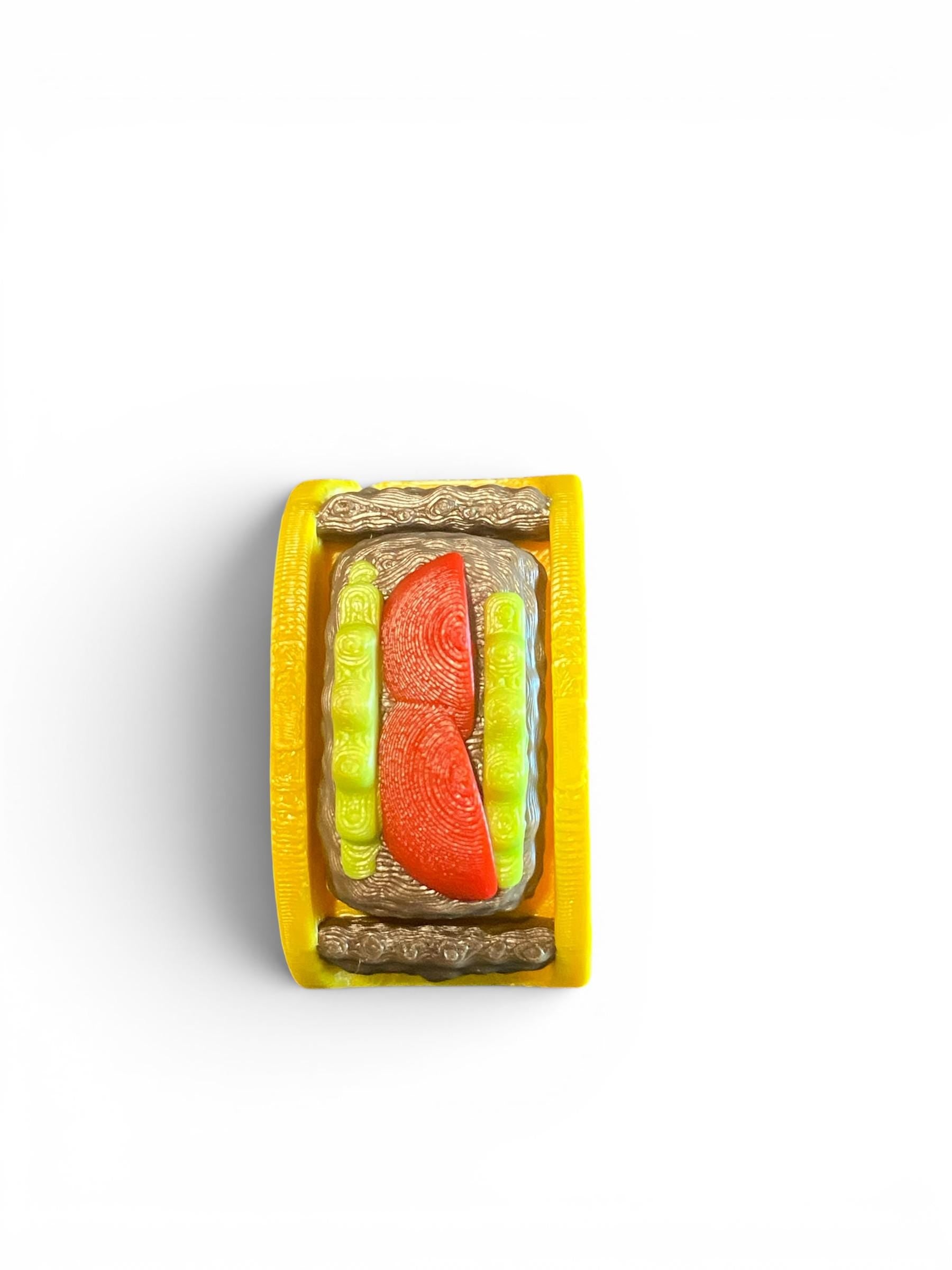 Taco Fidget Clicker Keychain | 3D Printed Sensory Toy | Cute Foodie Gift