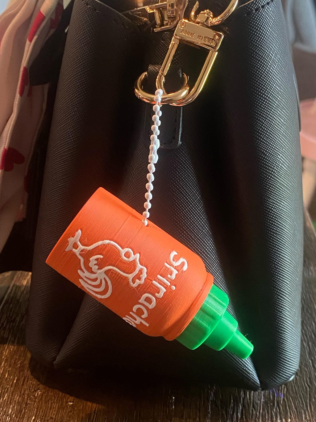 Sriracha Hot Sauce Fidget Clicker Keychain | 3D Printed Sensory Toy | Funny Foodie Gift