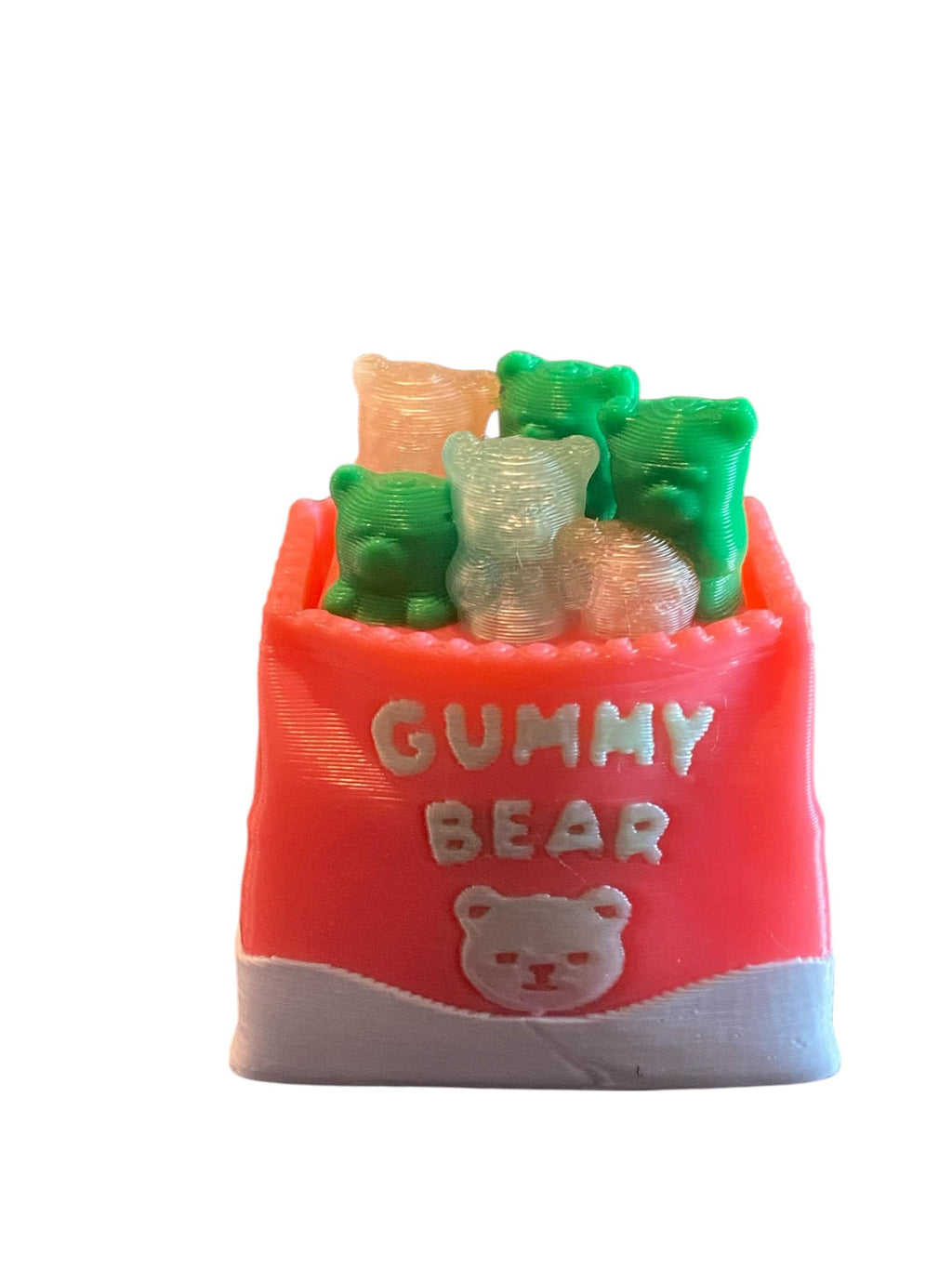 Bag of Gummy Bears Fidget Clicker Keychain | 3D Printed Sensory Toy | Candy Gift