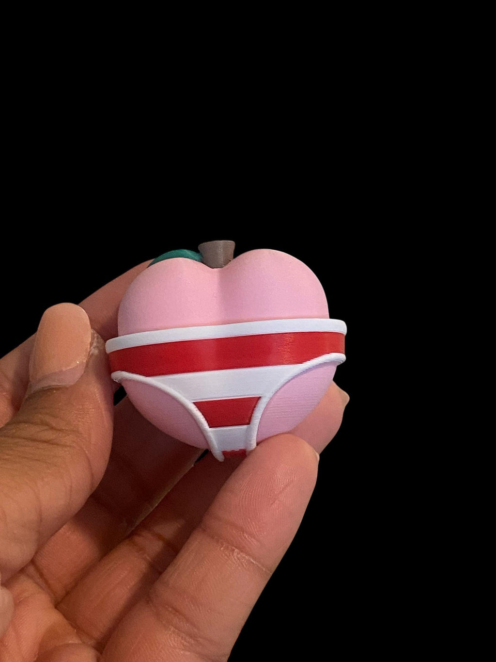 Summer Peach Fidget Clicker Keychain | 3D Printed Sensory Toy | Cute Fruit Gift