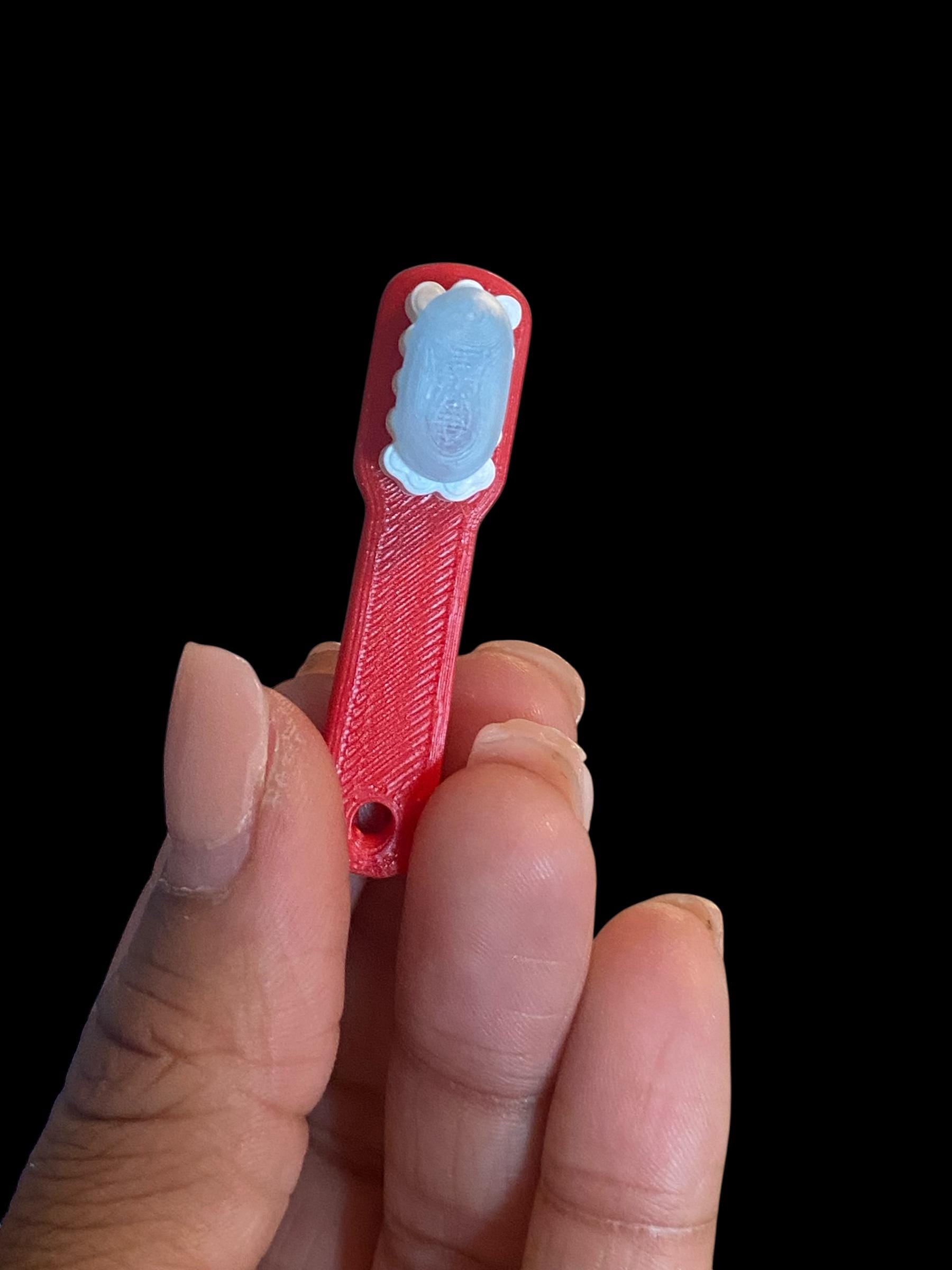 Molar & Toothbrush Fidget Clicker Keychain | 3D Printed Sensory Toy | Dental Gift