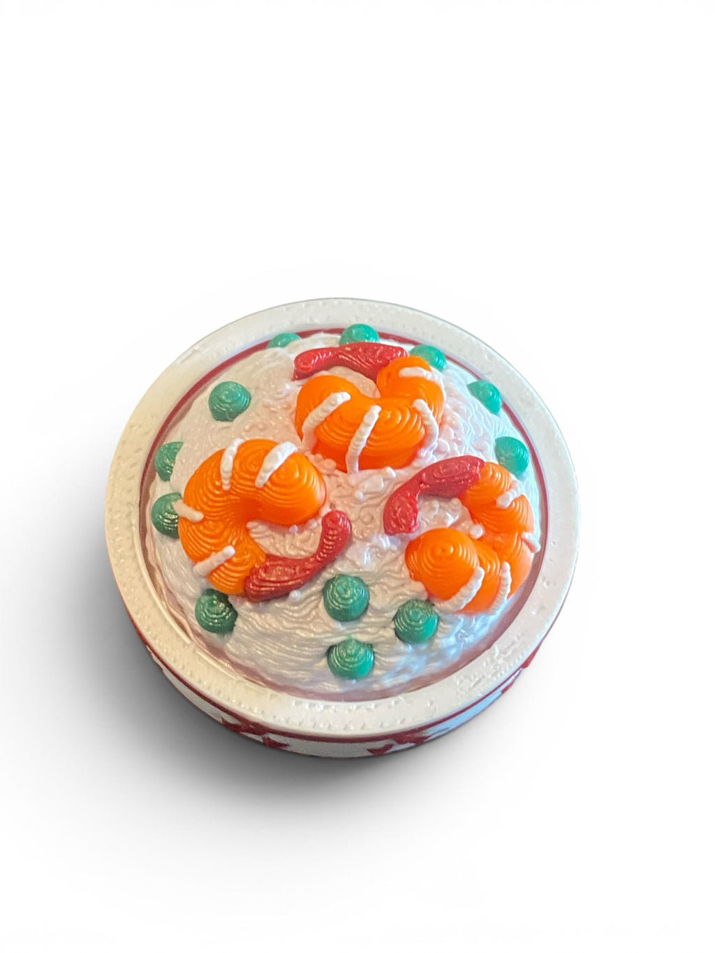Shrimp Fried Rice Ramen Fidget Clicker | 3D Printed Kawaii Sensory Toy | Foodie Gift