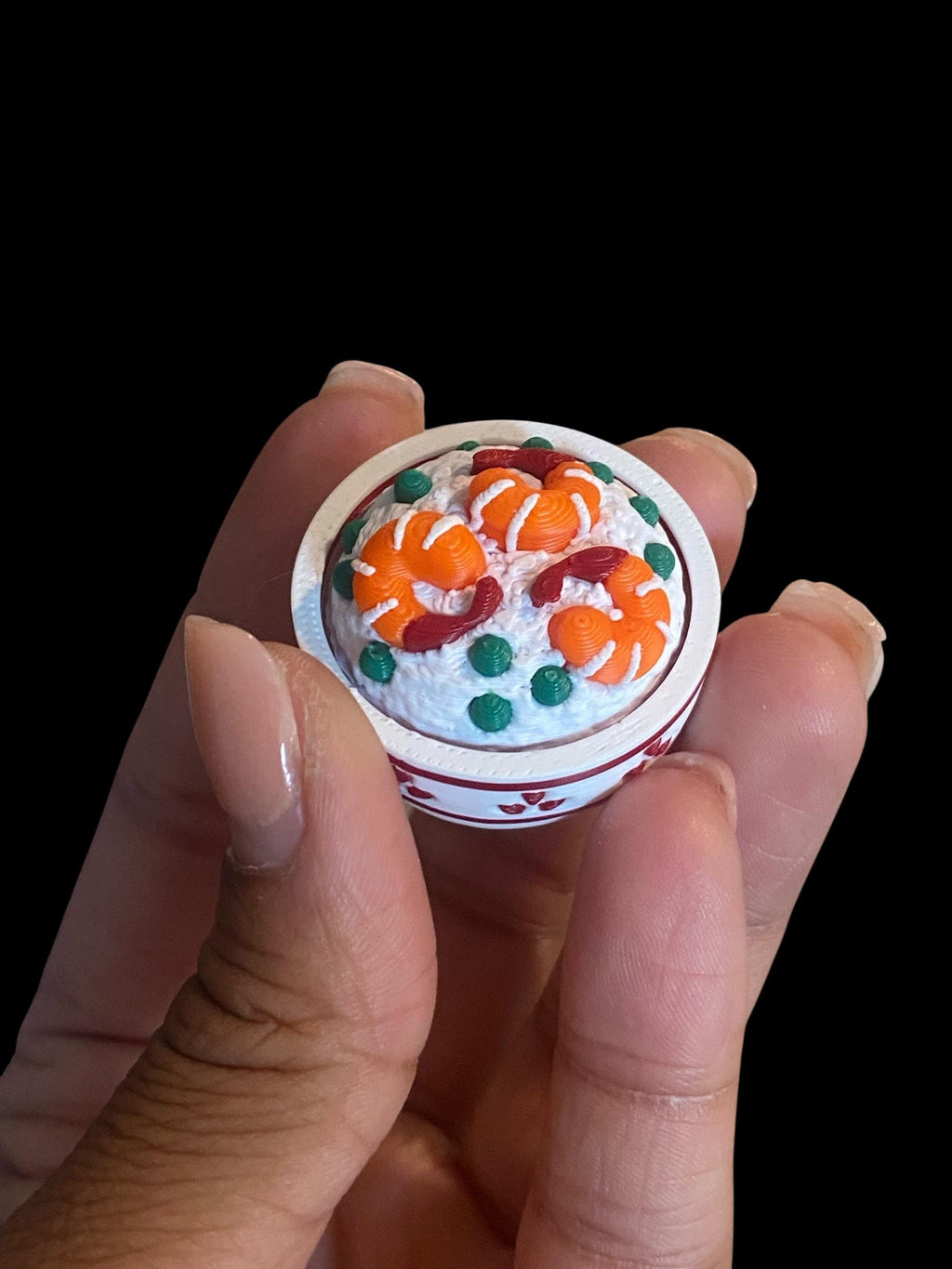 Shrimp Fried Rice Ramen Fidget Clicker | 3D Printed Kawaii Sensory Toy | Foodie Gift