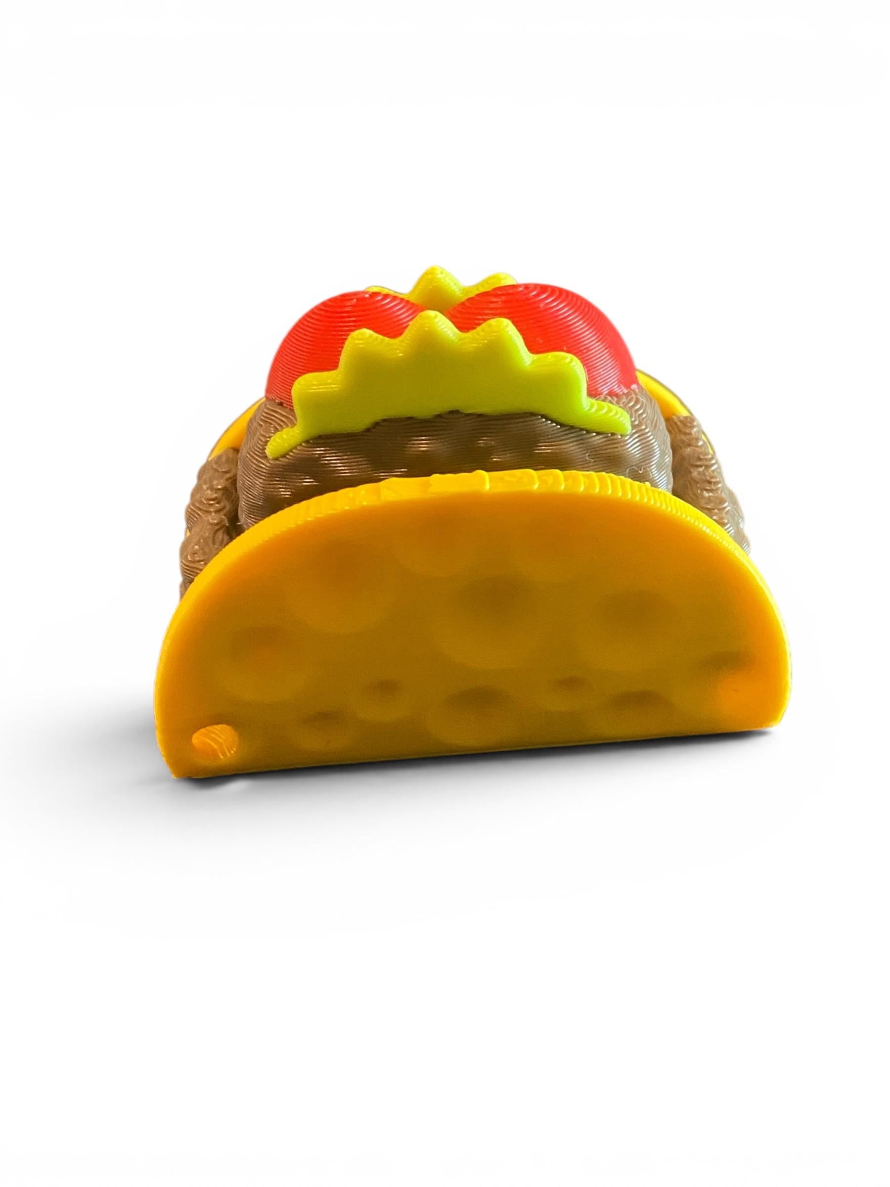 Taco Fidget Clicker Keychain | 3D Printed Sensory Toy | Cute Foodie Gift